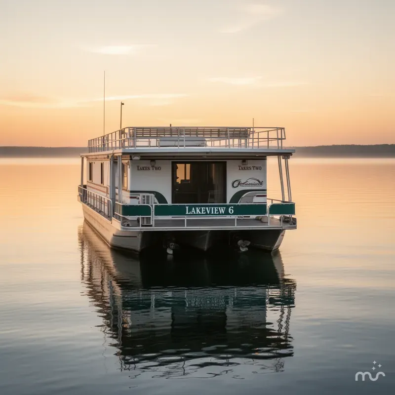 Slide: The Image of Lakeview 62 x 14 Widebody Houseboat 1995 - 3