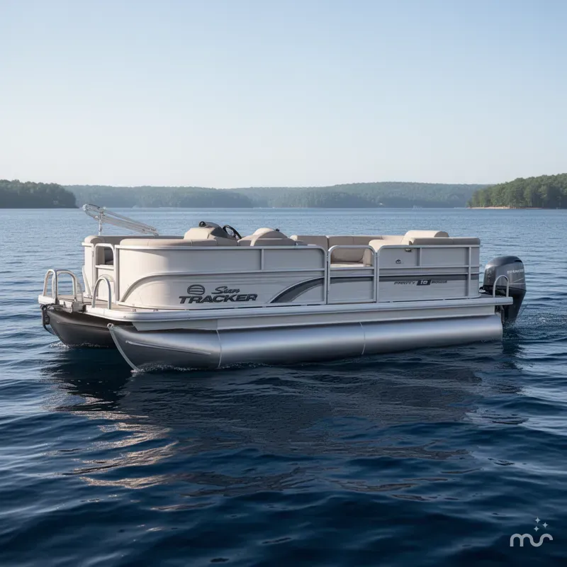Slide: The Image of Sun Tracker Party Barge 16 DLX 2026 - 0