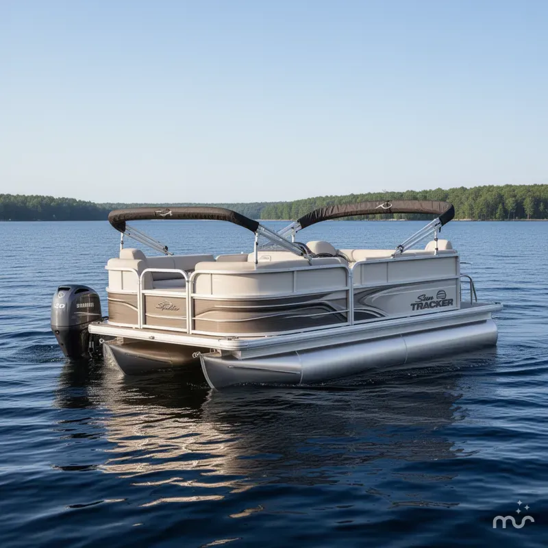 Slide: The Image of Sun Tracker Party Barge 16 DLX 2026 - 1