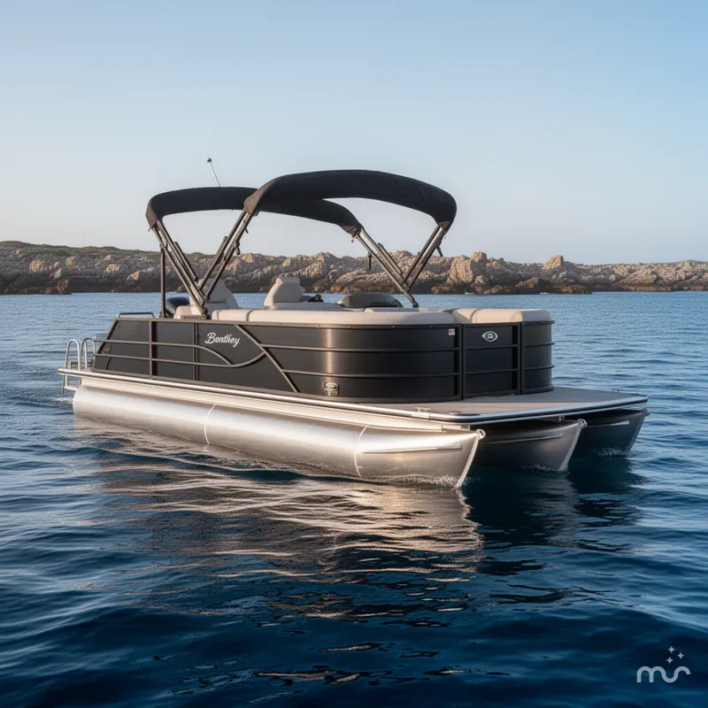 Slide: The Image of Bentley Pontoons Legacy 243 DL Navigator Tri-toon 2026 - 2