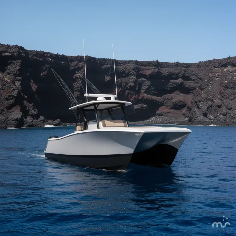 Slide: The Image of Front Runner 34 Catamaran 2026 - 2