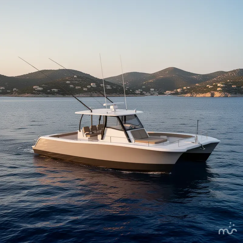Slide: The Image of Front Runner 34 Catamaran 2026 - 2