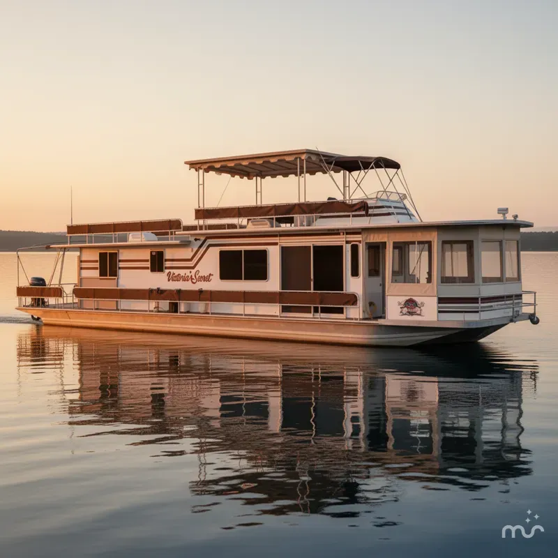 Slide: The Image of Sumerset 60 X 14 Houseboat 1984 - 0