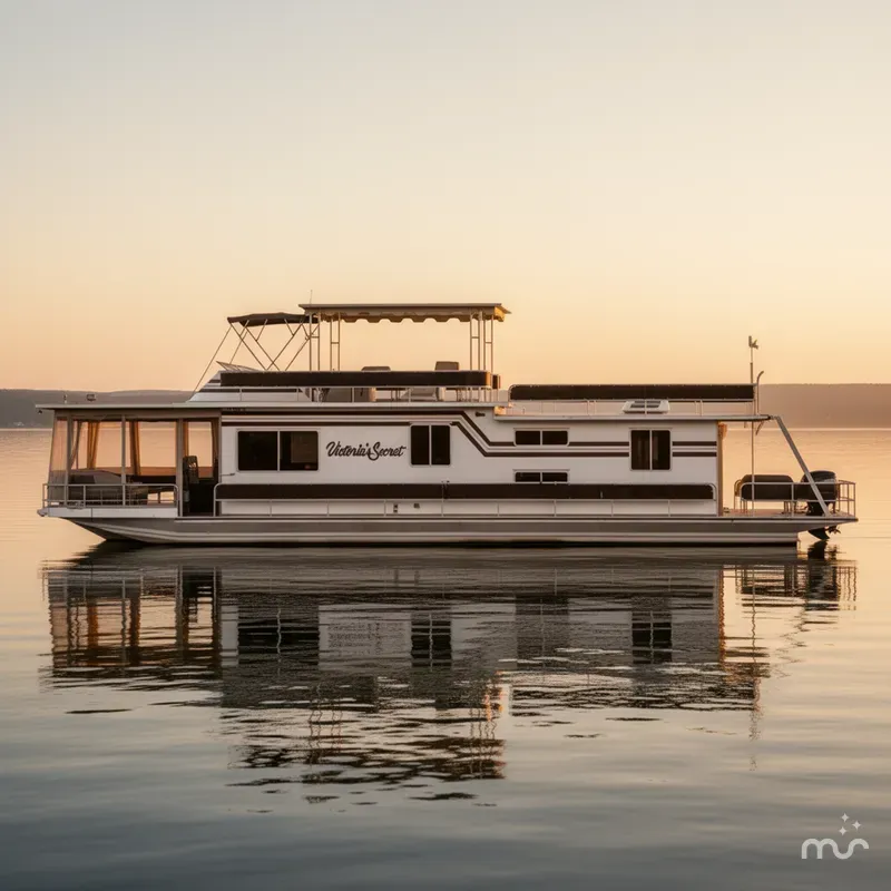 Slide: The Image of Sumerset 60 X 14 Houseboat 1984 - 1