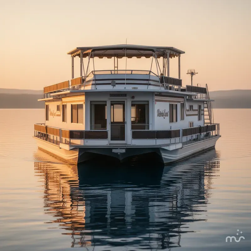Slide: The Image of Sumerset 60 X 14 Houseboat 1984 - 2