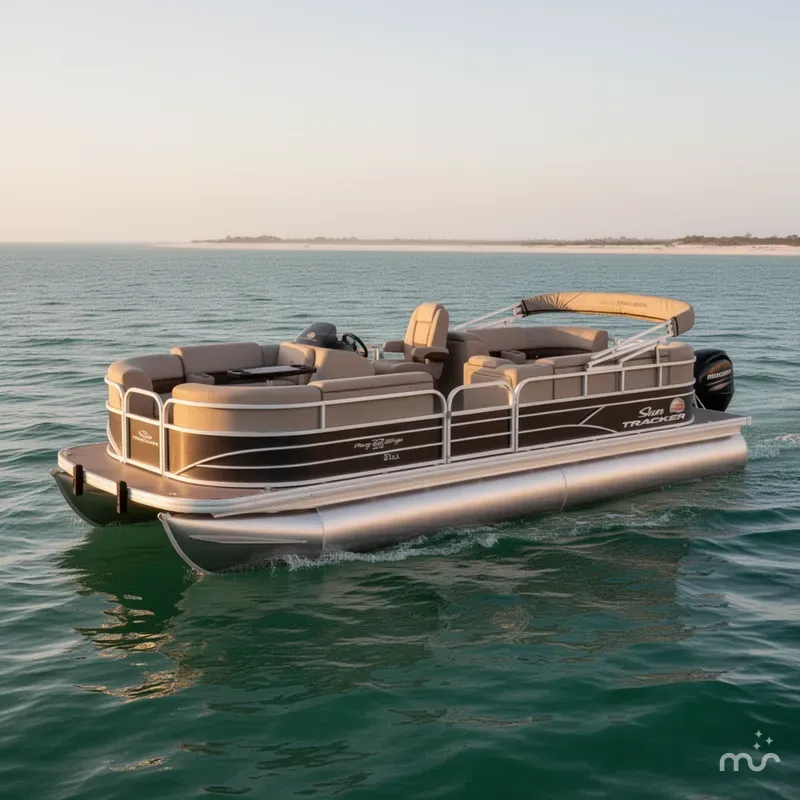 Slide: The Image of Sun Tracker Party Barge 22 DLX 2021 - 1