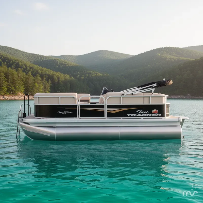 Slide: The Image of Sun Tracker Party Barge 16 DLX 2025 - 2
