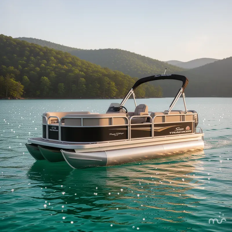 Slide: The Image of Sun Tracker Party Barge 16 DLX 2025 - 4