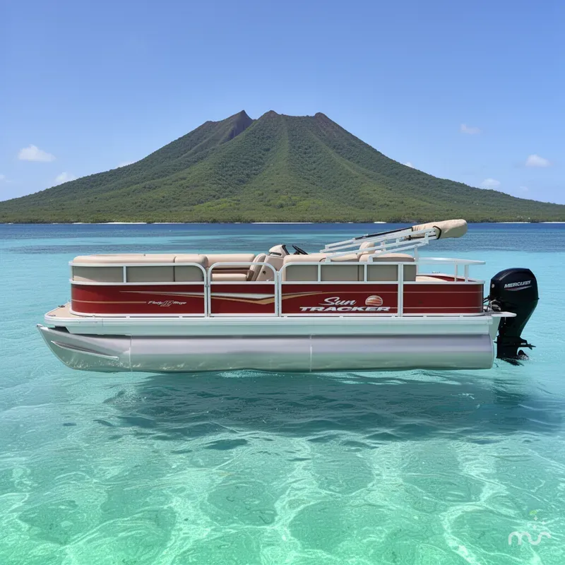 Slide: The Image of Sun Tracker Party Barge 18 DLX 2025 - 2