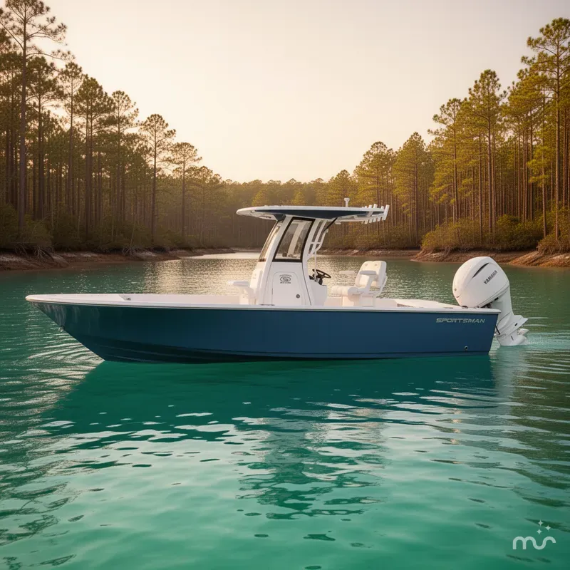 Slide: The Image of Sportsman Masters 247OE Bay Boat 2026 - 2