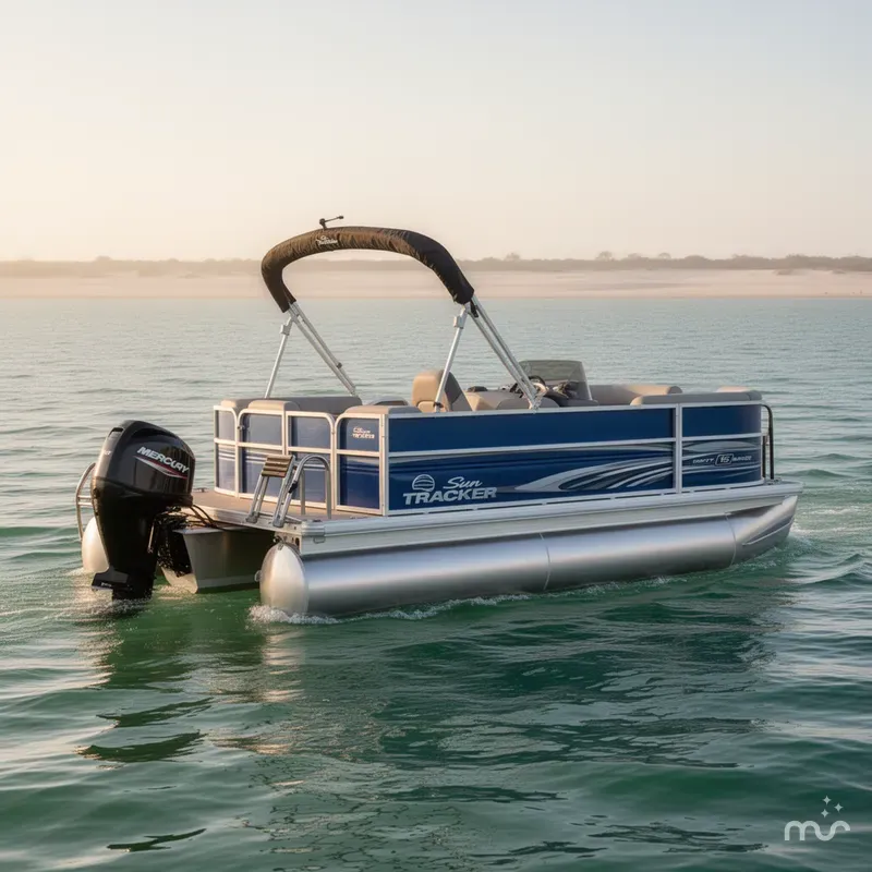 Slide: The Image of Sun Tracker Party Barge 16 DLX 2026 - 0