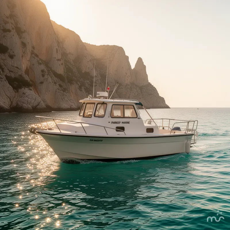 Slide: The Image of Parker Marine 2520 Modified Vee Sport Cabin 2001 - 2