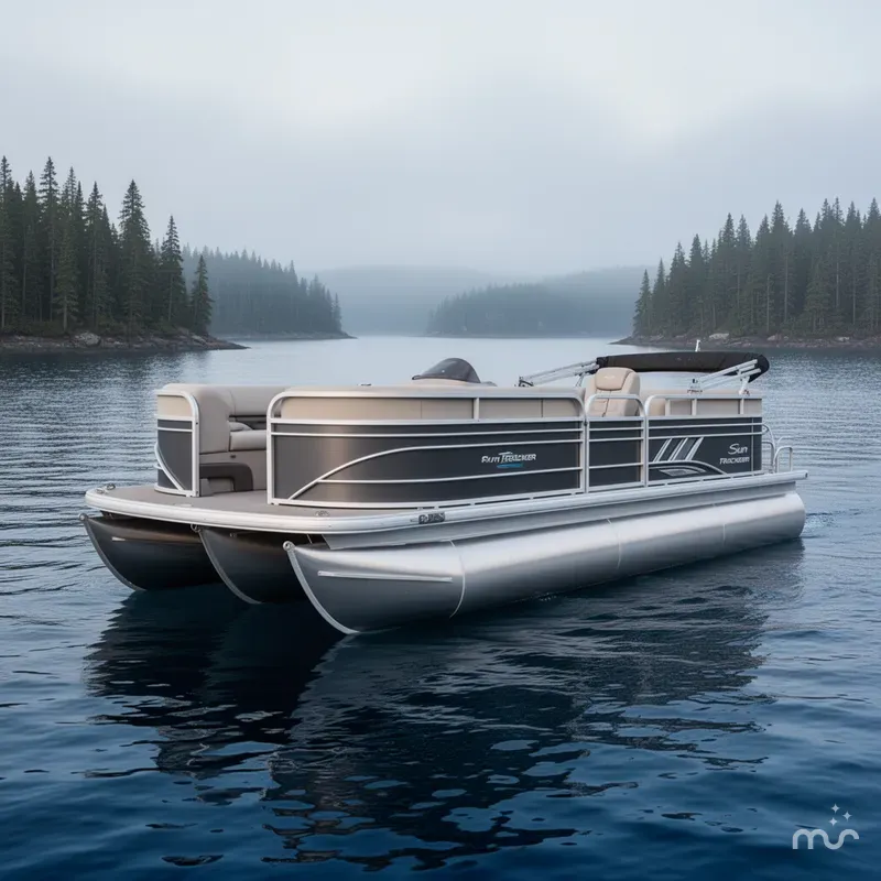 Slide: The Image of Sun Tracker Party Barge 22 DLX 2023 - 2