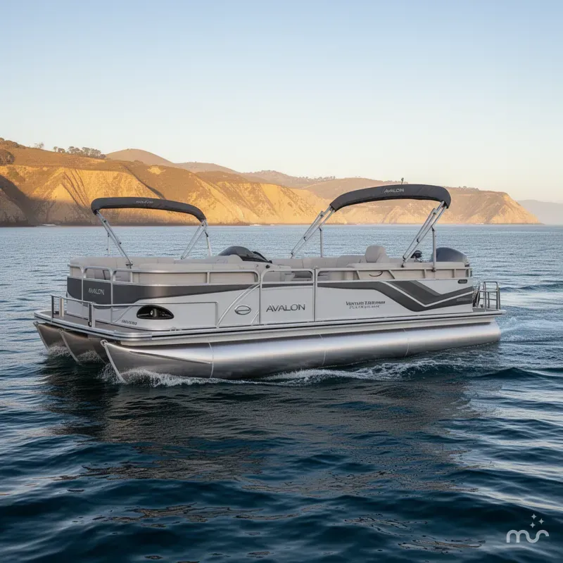 Slide: The Image of Avalon 23' Venture Platinum Quad lounge w/ 115HP Mercury! 2026 - 0