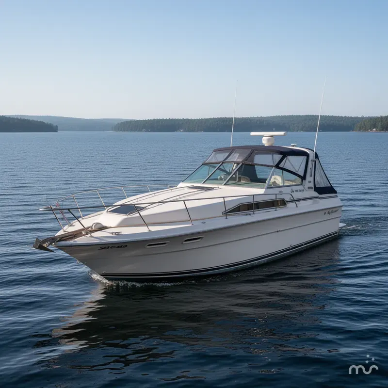 Slide: The Image of Sea Ray 340 Express Cruiser 1986 - 2