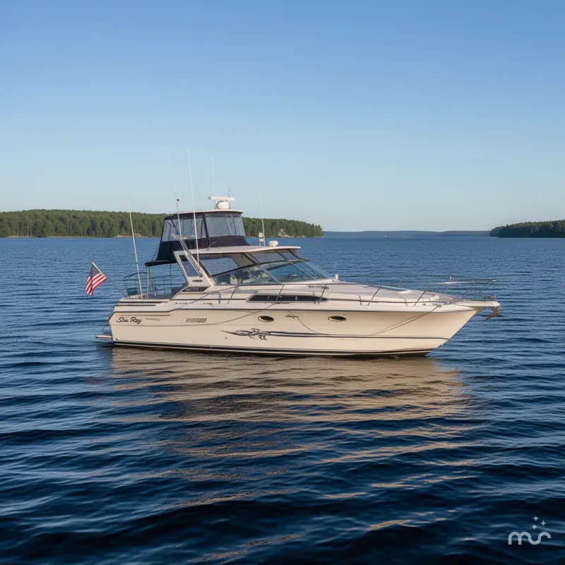 Slide: The Image of Sea Ray 340 Express Cruiser 1986 - 4