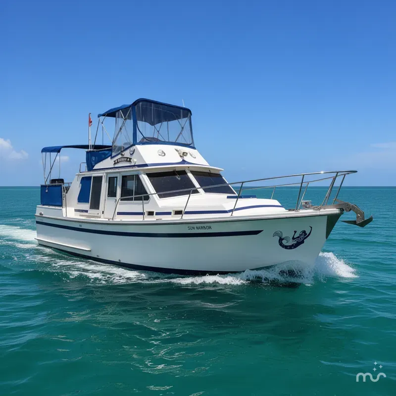 Slide: The Image of Custom Sun Harbor Sundeck Trawler 1979 - 0