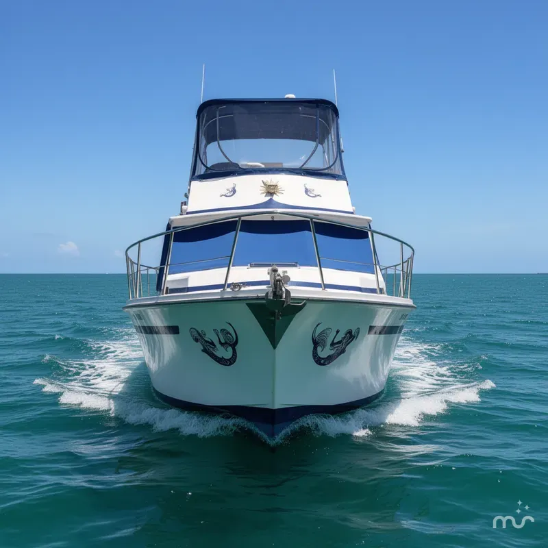 Slide: The Image of Custom Sun Harbor Sundeck Trawler 1979 - 1
