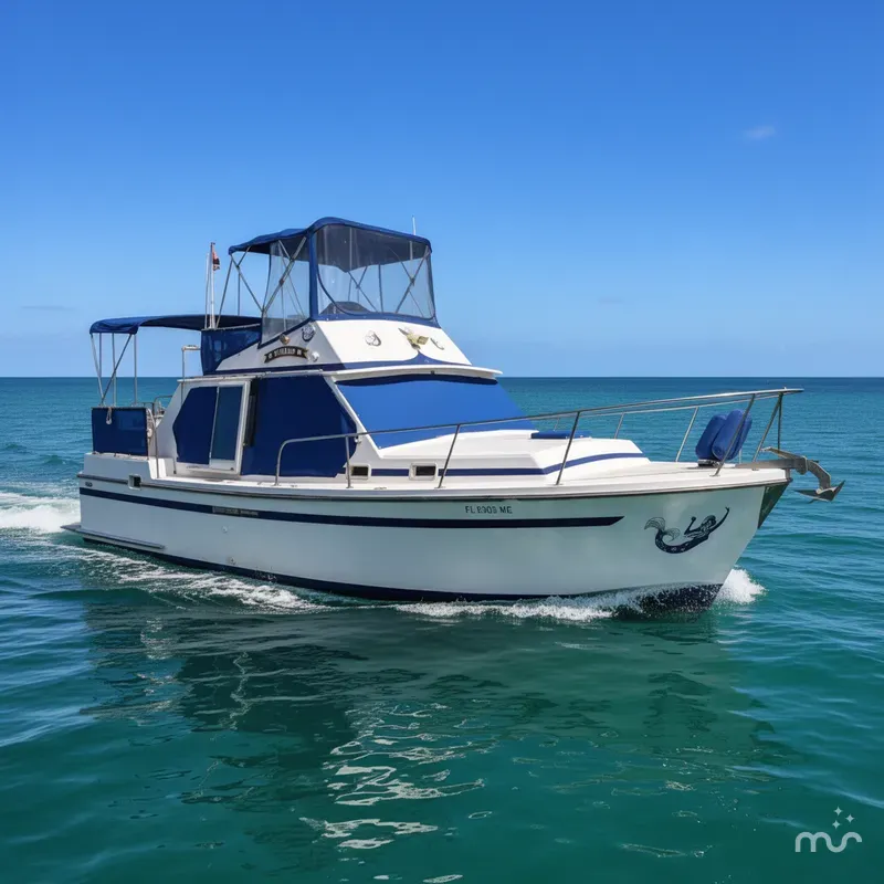 Slide: The Image of Custom Sun Harbor Sundeck Trawler 1979 - 2