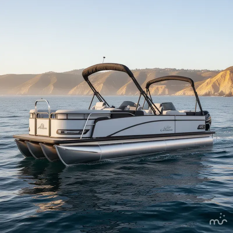 Slide: The Image of Avalon 25' Catalina Platinum Quad lounge Shift Windshield w/ 250HP Mercury! 2026 - 0