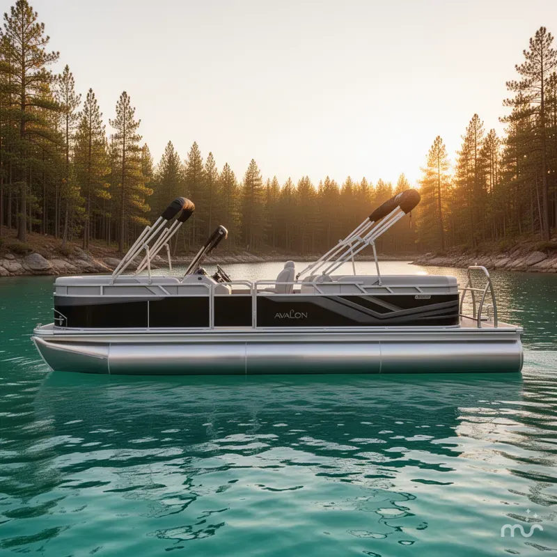 Slide: The Image of Avalon 23' Venture Platinum Quad Lounge w/ 150HP Mercury!! 2026 - 2