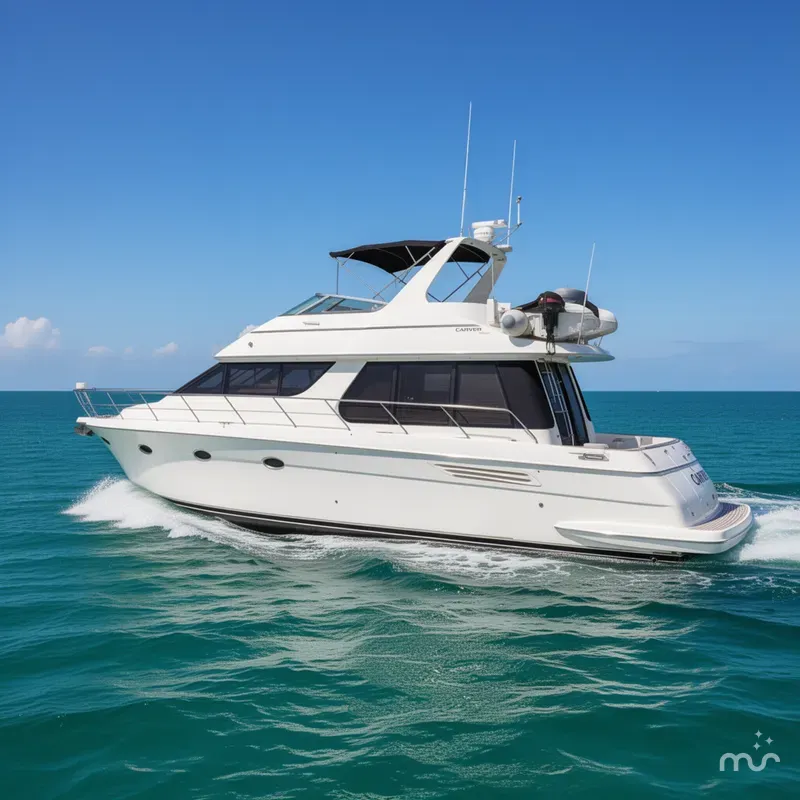 Slide: The Image of Carver Yachts 530 Voyager Pilothouse 1999 - 2