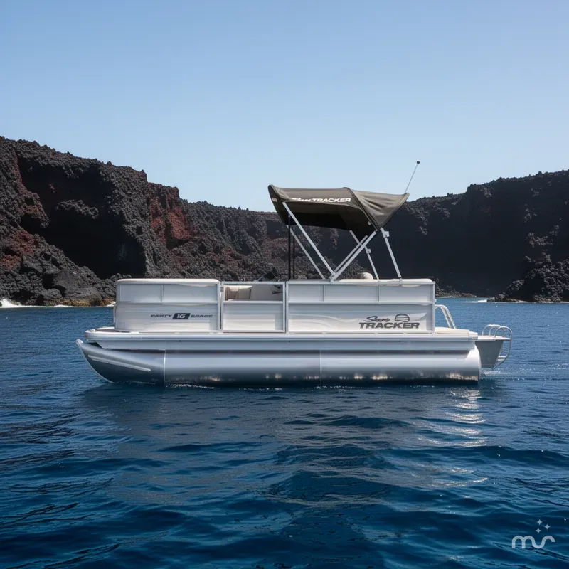 Slide: The Image of Sun Tracker Party Barge 16 DLX 2026 - 2
