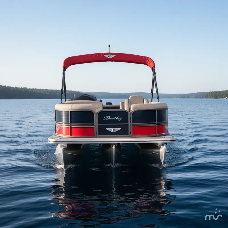 Slide: The Image of Bentley Pontoons Fish 243 4-Point Full Tube 2024 - 2