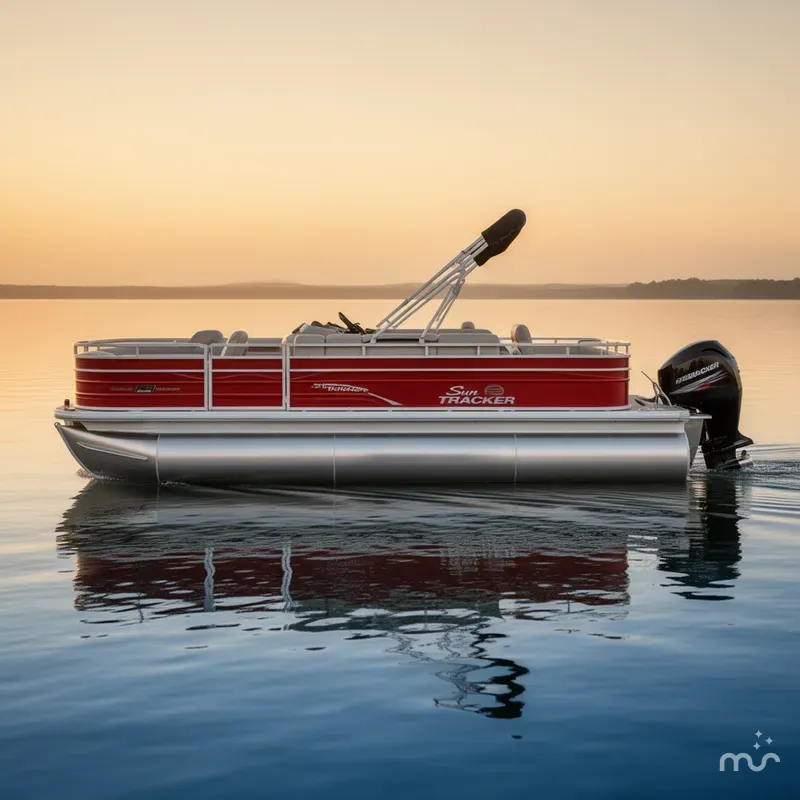 Slide: The Image of Sun Tracker Fishin' Barge 22 XP3 Tri-Toon w/200HP 2026 - 2