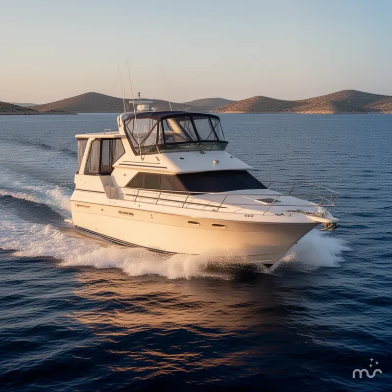Slide: The Image of Sea Ray 380 Aft Cabin 1989 - 2