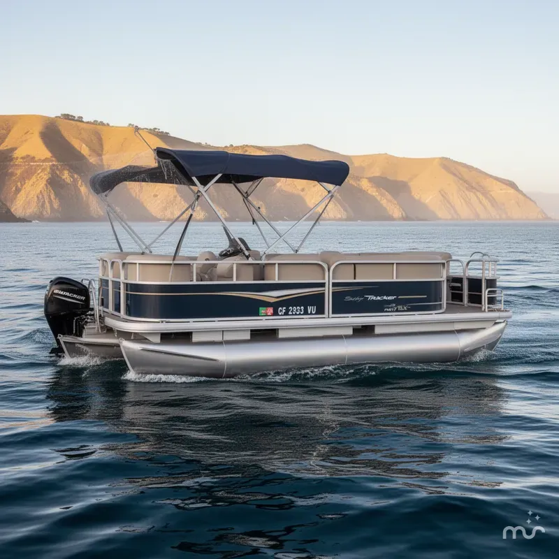 Slide: The Image of Sun Tracker Party Barge 18 DLX 2021 - 0