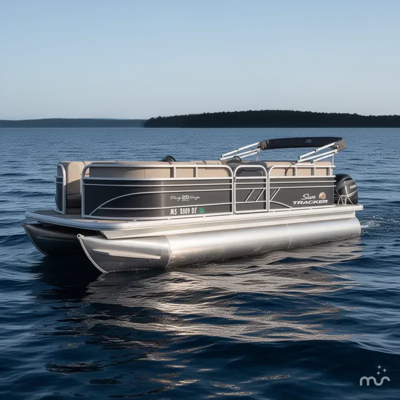 Slide: The Image of Sun Tracker Party Barge 20 DLX 2021 - 1