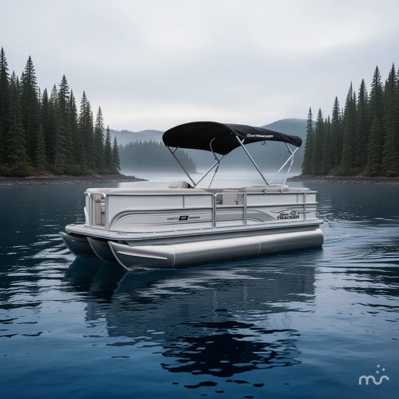 Slide: The Image of Sun Tracker Party Barge 18 DLX 2026 - 4