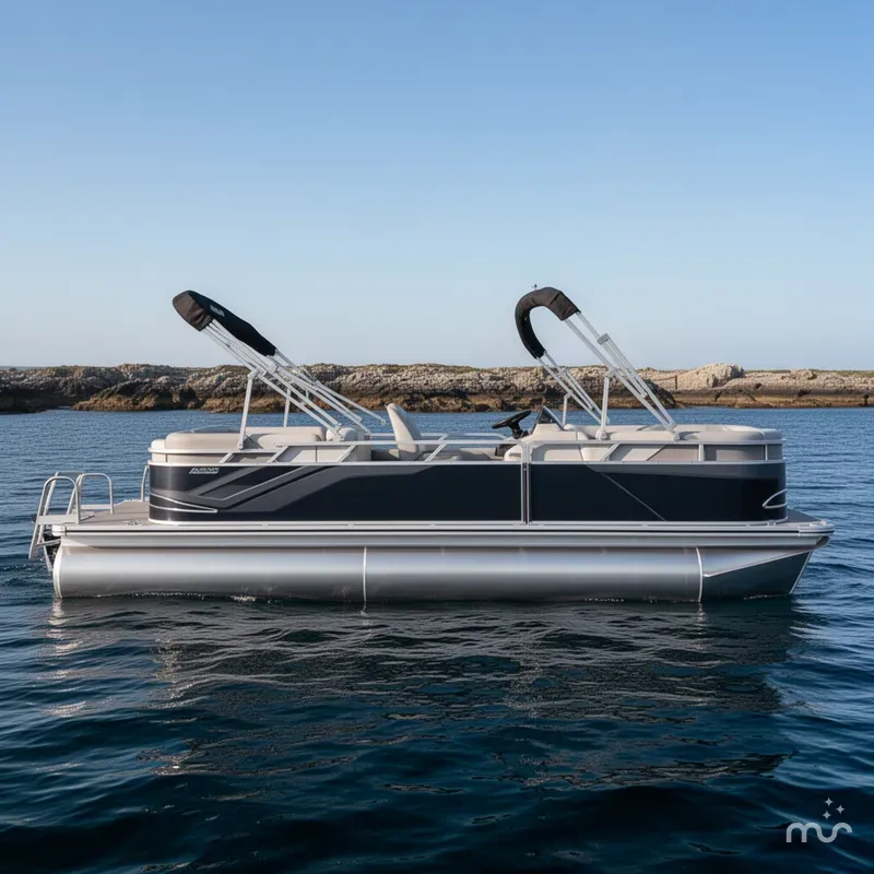 Slide: The Image of Avalon 21' Venture Platinum Quad Lounge w/ 60HP Mercury! 2026 - 2