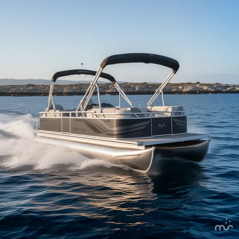Slide: The Image of Avalon 21' Venture Platinum Quad Lounge w/ 60HP Mercury! 2026 - 4