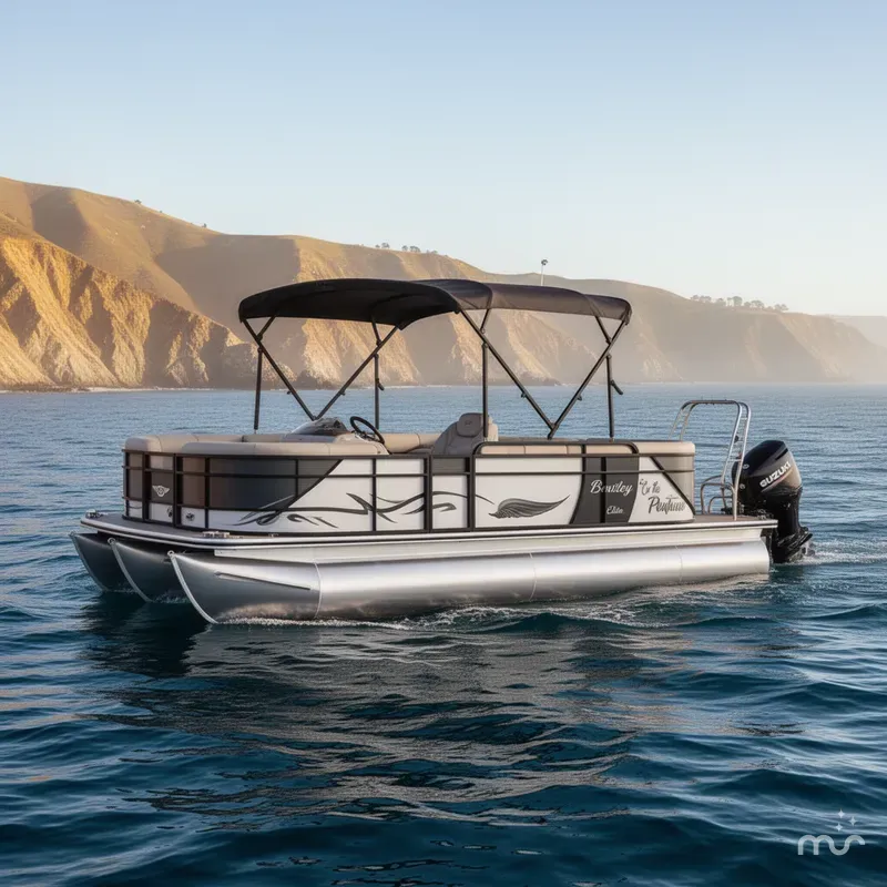 Slide: The Image of Bentley Pontoons Elite 253 Admiral w/ 300HP Suzuki! 2019 - 1