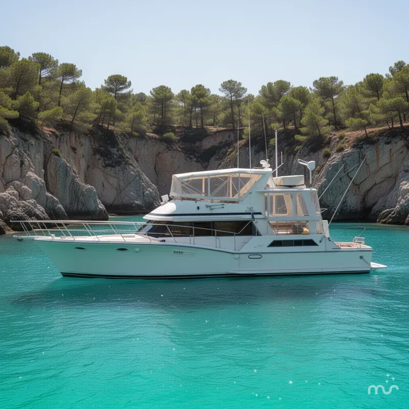 Slide: The Image of Symbol 55 COCKPIT MOTOR YACHT 1988 - 2