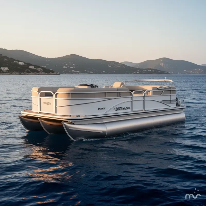 Slide: The Image of Sun Tracker Party Barge 18 DLX 2026 - 2