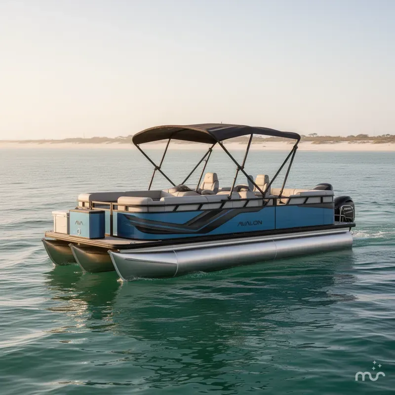 Slide: The Image of Avalon 2385 Venture 85 Quad Lounger, Tri Toon High Performance 2026 - 0