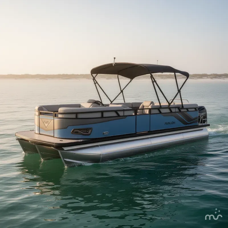 Slide: The Image of Avalon 2385 Venture 85 Quad Lounger, Tri Toon High Performance 2026 - 1
