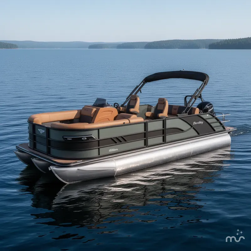 Slide: The Image of Bentley Pontoons Elite 223 Swingback Tritoon 2026 - 2