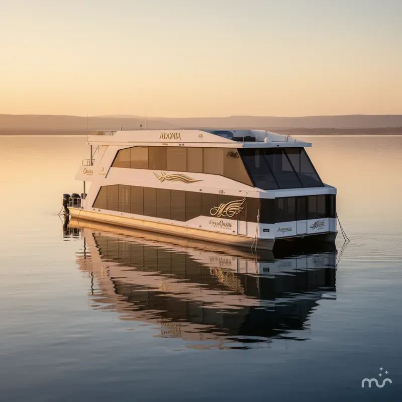 Slide: The Image of Adonia Oasis Trip #3 Antelope Point Marina Houseboat 2025 - 2
