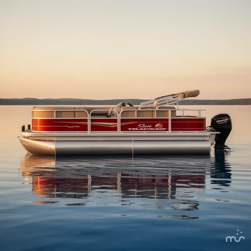 Slide: The Image of Sun Tracker Party Barge 18 DLX 2026 - 1