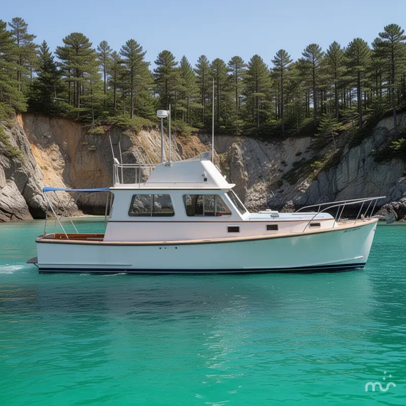 Slide: The Image of Jarvis Newman Flybridge Cruiser 1982 - 2