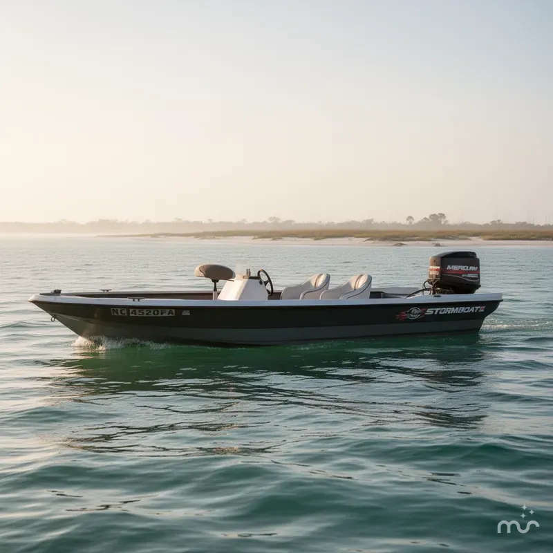 Slide: The Image of Storm Boats Bass Boat 1987 - 1