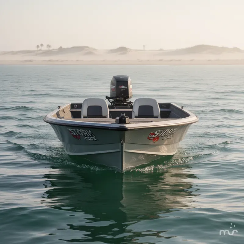 Slide: The Image of Storm Boats Bass Boat 1987 - 2