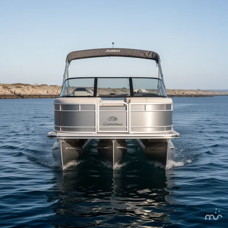 Slide: The Image of Avalon 25' Catalina platinum Elite Windshield w/ 250HP Mercury! 2026 - 1