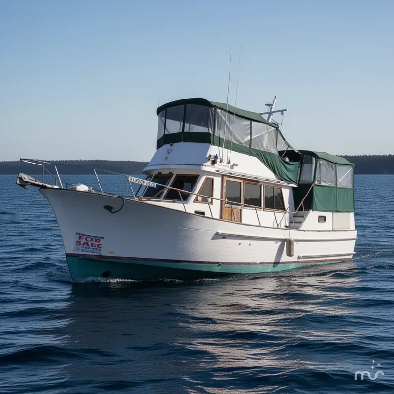 Slide: The Image of Marine Trader 35 sundeck 1985 - 1
