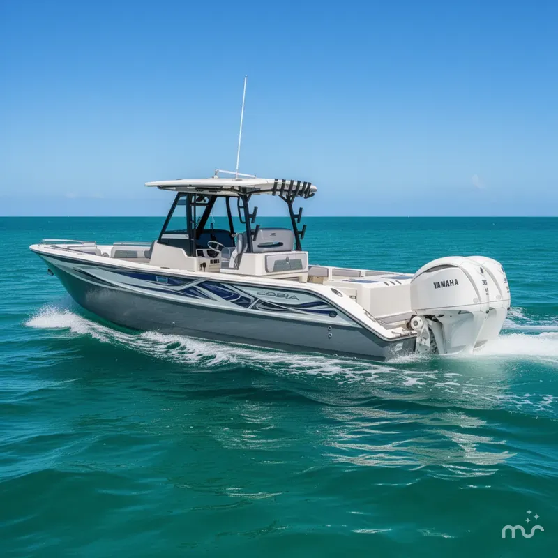 Slide: The Image of Cobia 305 Center Console 2026 - 2