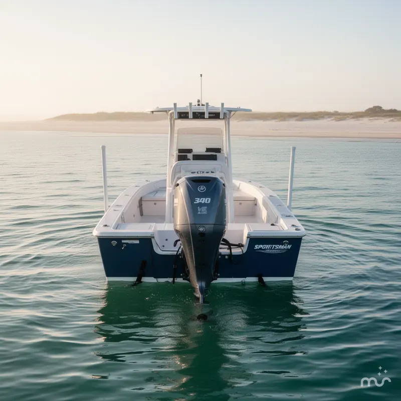 Slide: The Image of Sportsman Masters 247OE Bay Boat 2022 - 2